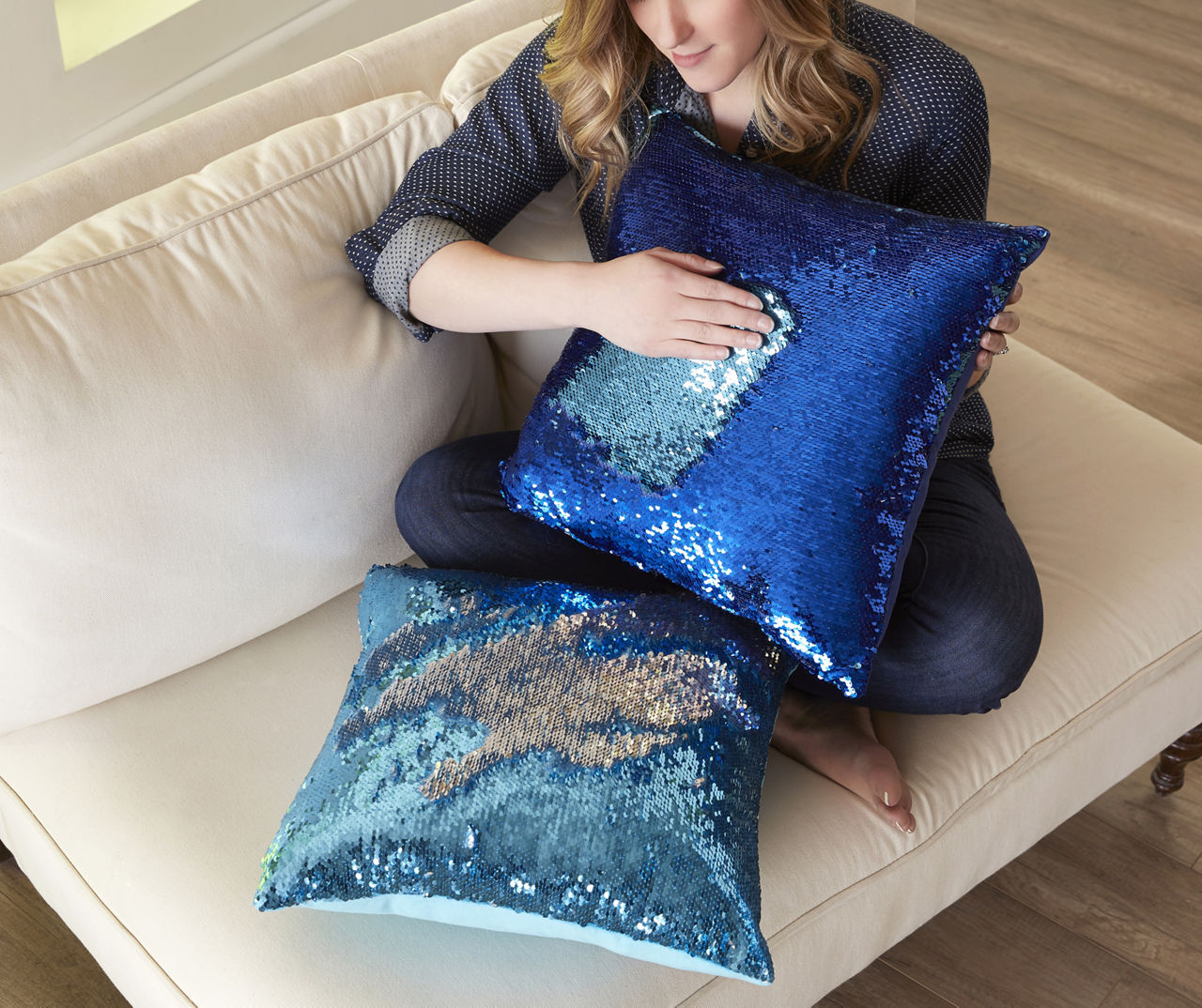 Sequins Decorative Pillow, Lush Decor