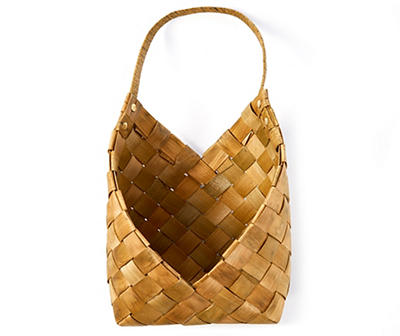 Woodchip Woven Hanging Basket