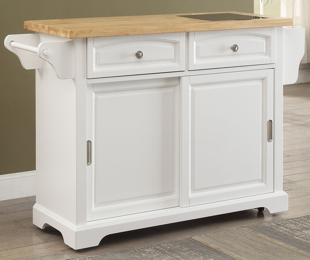 TRINITY | Kitchen Cart w/ Drawers & Tray | White