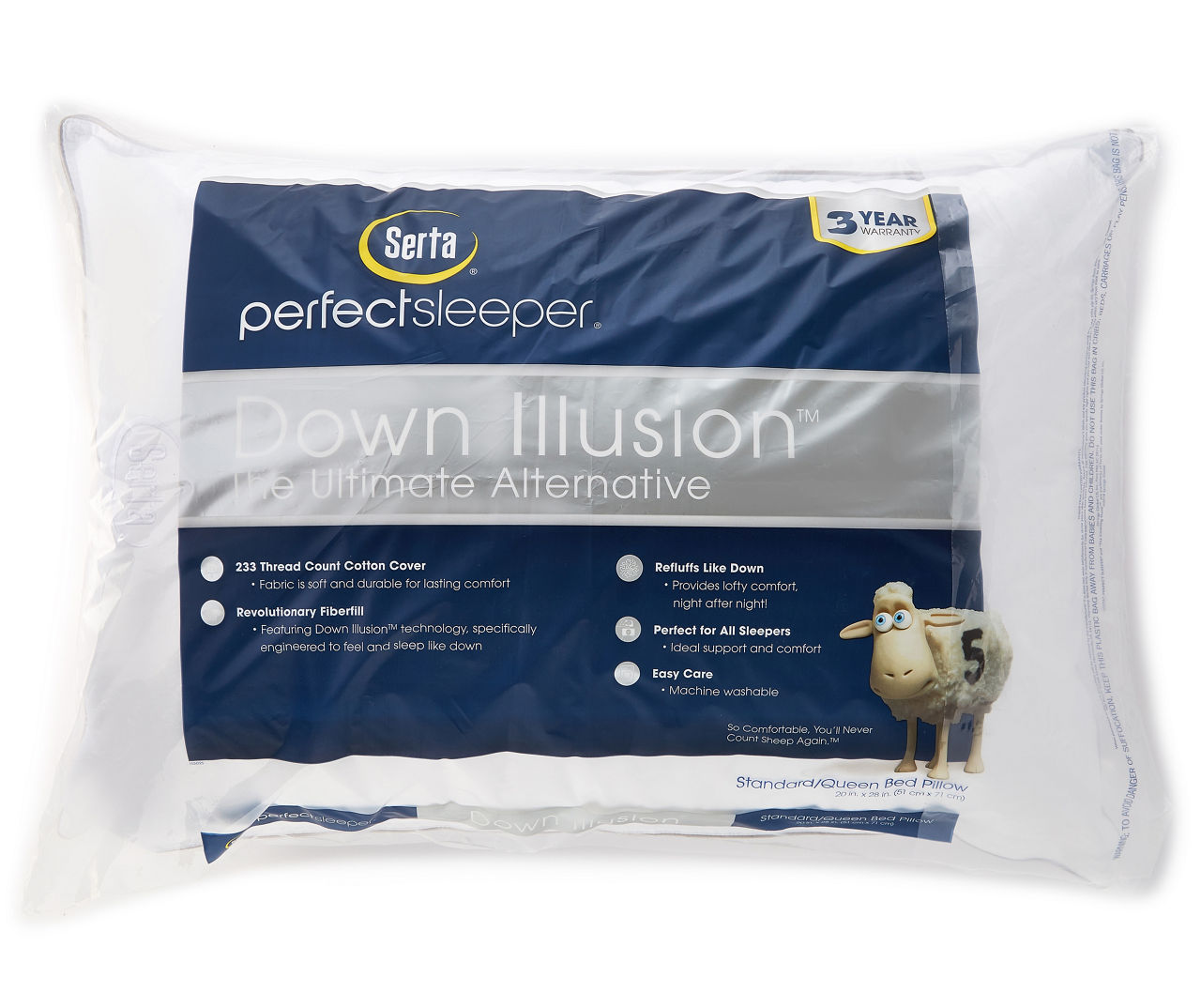 Serta down clearance illusion 1000 pillow