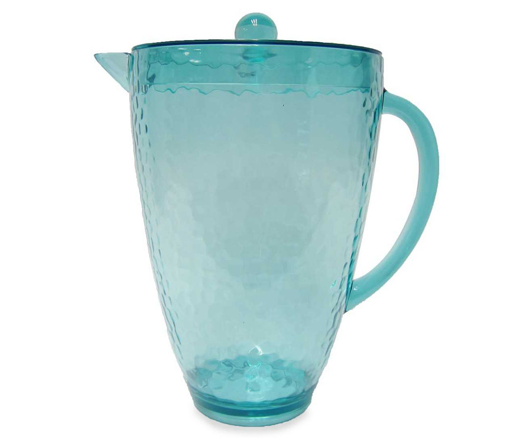 Teal Hammered Plastic Pitcher Big Lots