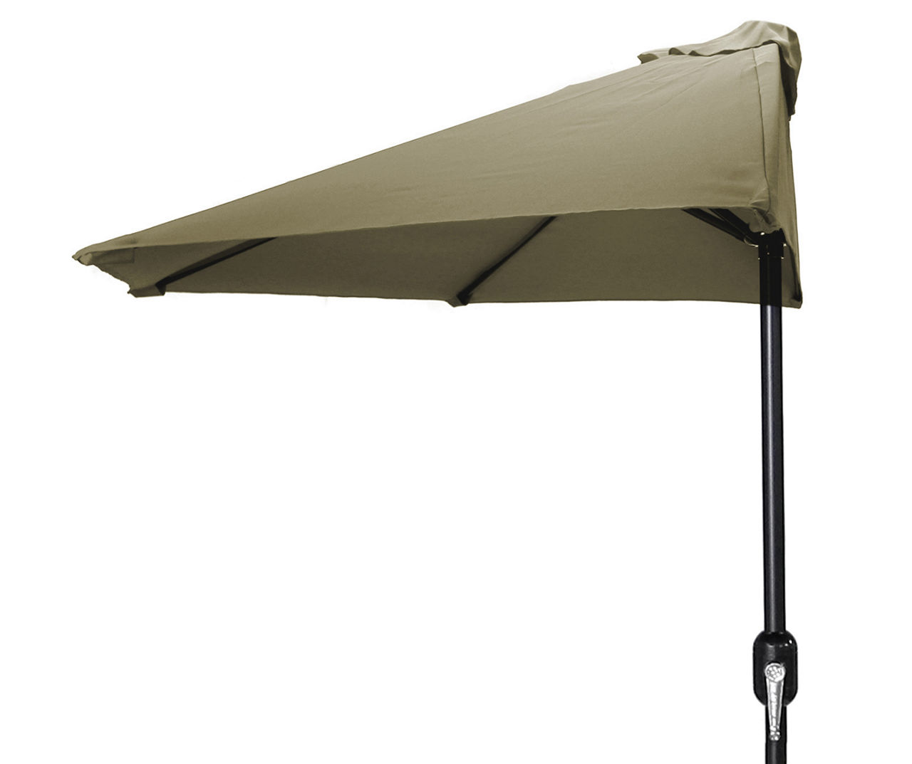 Khaki Half-Round Market Patio Umbrella