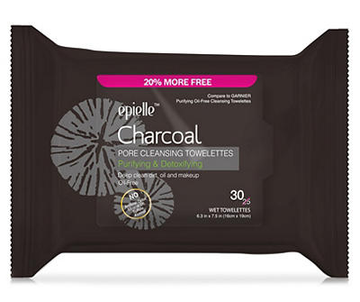 Charcoal Pore Cleansing Towelettes, 30-Count