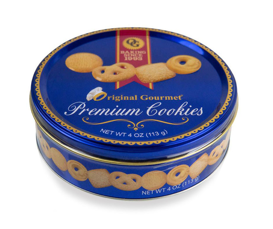 Original Gourmet Butter Premium Cookies Tin, 4 Oz.