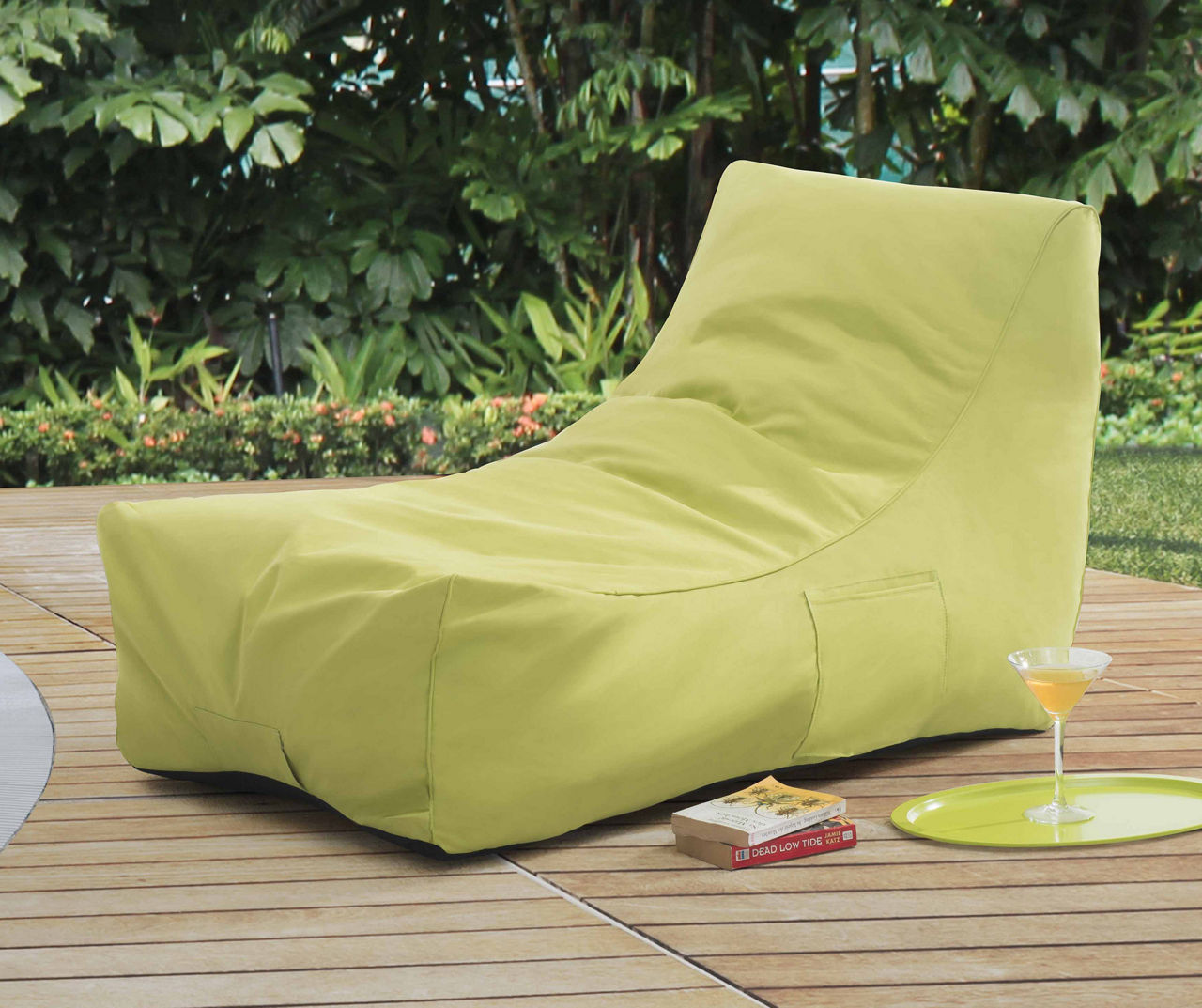 Lime Green King Lounger Pouf | Big Lots