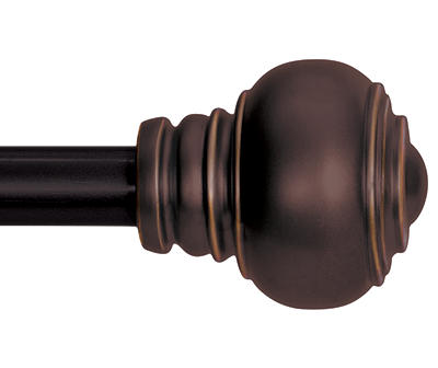 Metcalf Oil Rubbed Bronze Adjustable Double Curtain Rod, (42
