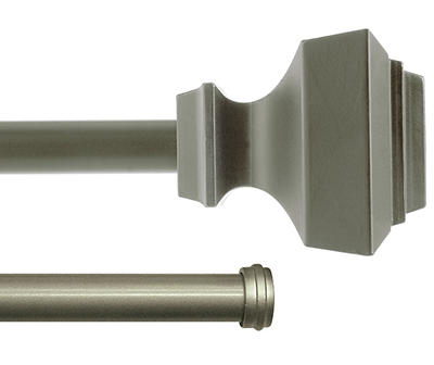Lane Pewter Double Curtain Rod, (42" - 120")