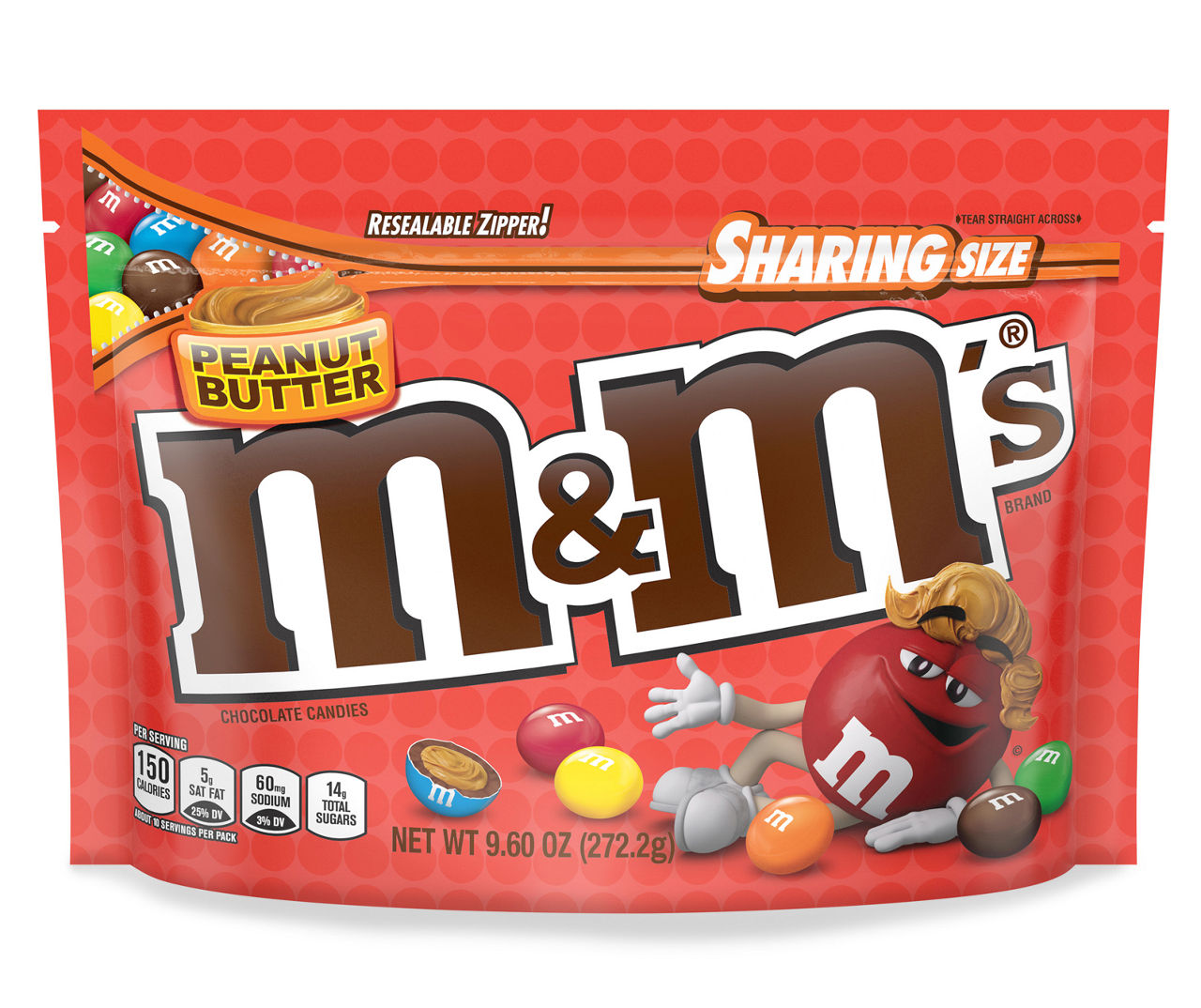 M&M's M&M's, Peanut Butter Milk Chocolate Sharing Size, 9.6 Oz