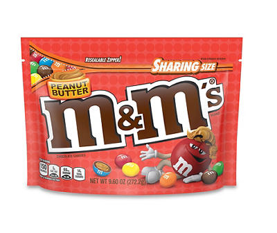 M&M's, Peanut Butter Milk Chocolate Sharing Size, 9.6 Oz