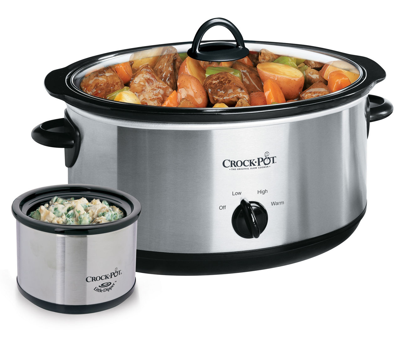 Crockpot 6-qt. Cook And Carry Manual Slow Cooker With Little Dipper  Warmer.|4162