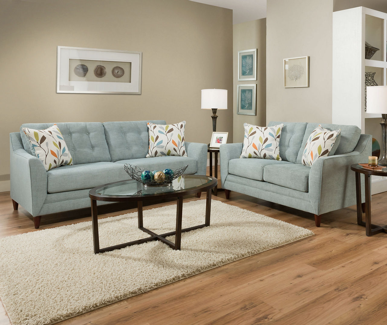 Simmons Avalon Teal Sofa Big Lots