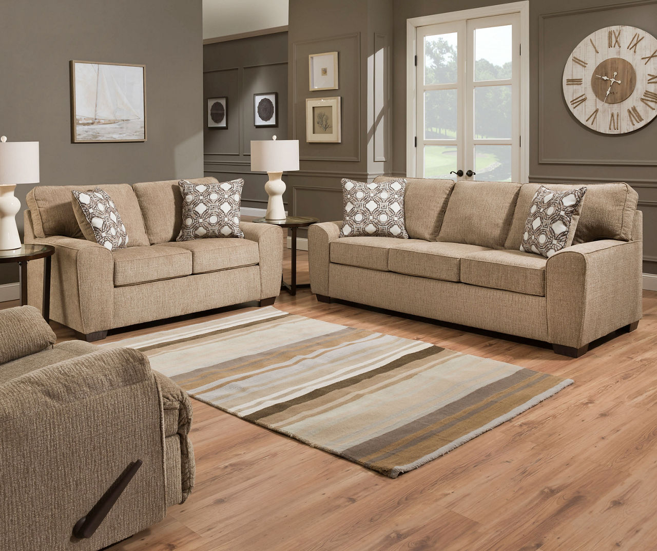 Tan sofa deals living room