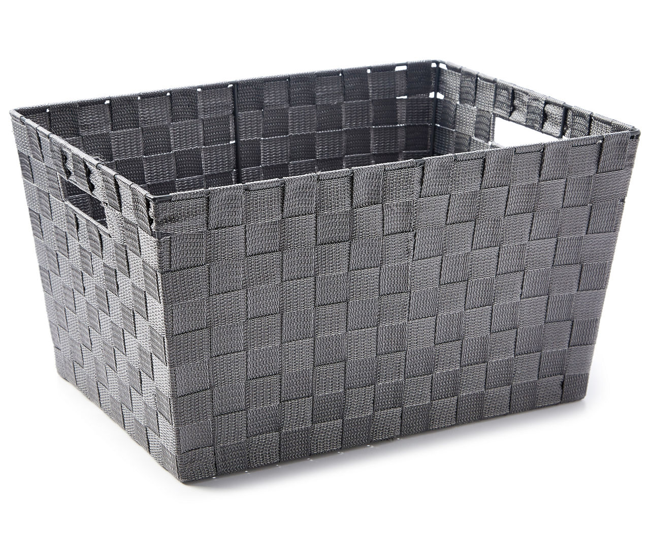 Extra Large Gray Woven Strap Bin