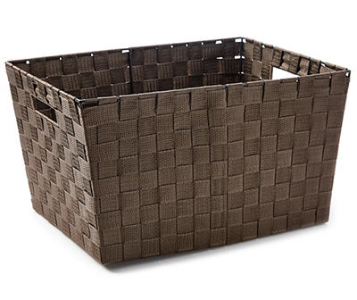 Extra Large Brown Woven Strap Bin