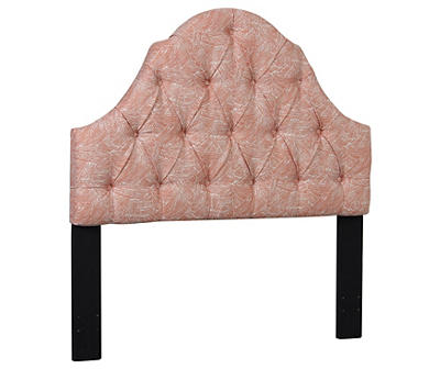 Melon Button Tufted King Upholstered Headboard