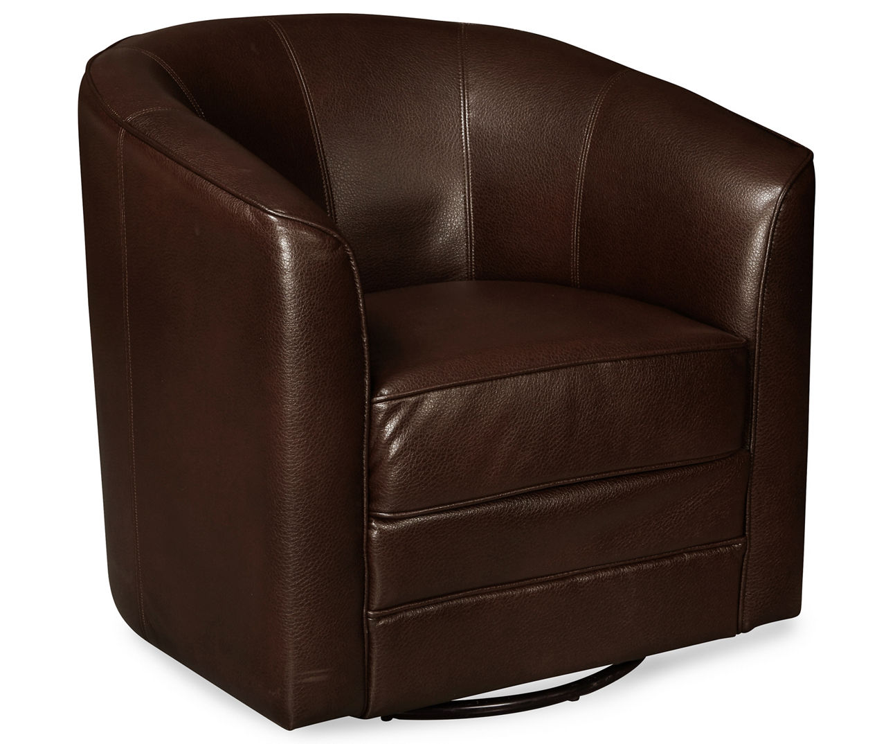 Brown Faux Leather Swivel Tub Chair Big Lots