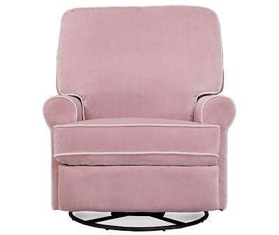 Swivel Glider Recliner with Piping