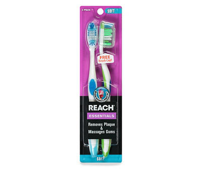 Reach Essentials Soft Toothbrushes 2 ct Pack