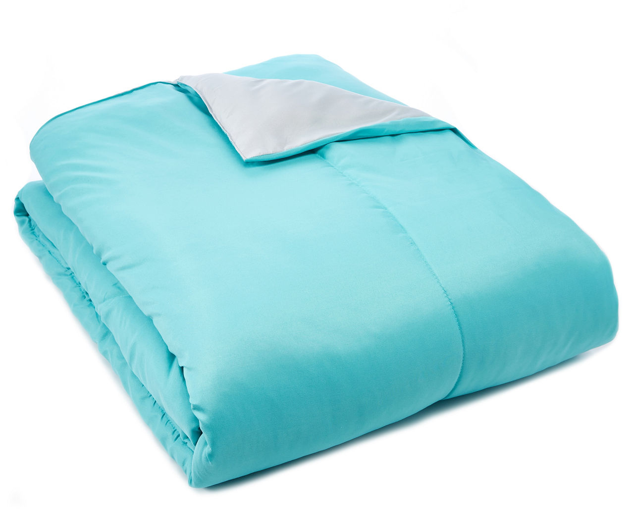 Gray & Aqua Queen 8-Piece Reversible Comforter Set