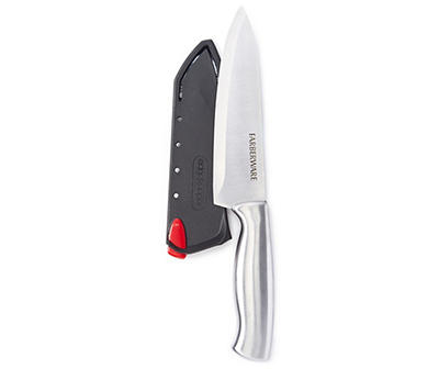 6" Steel Chef Knife with Sleeve Sharpener