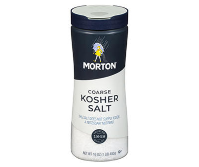 Morton Coarse Kosher Salt 16 oz. Shaker