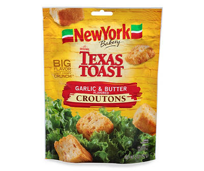 New York Bakery Texas Toast Garlic & Butter Croutons 5 oz. Bag