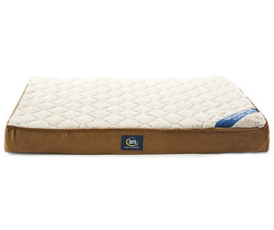 Brown & Tan Orthopedic Quilted Pillow Top Pet Bed, (27" x 36")
