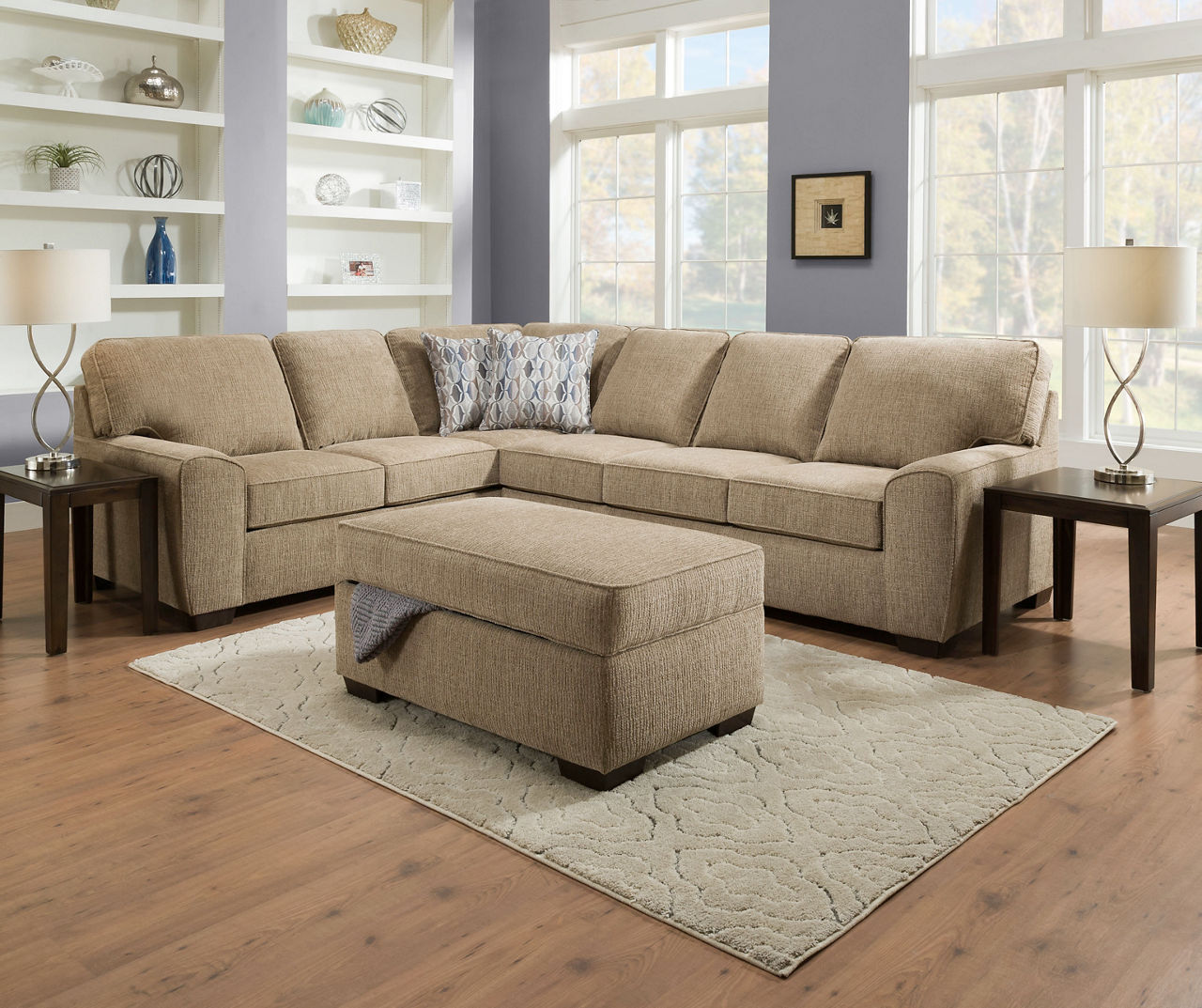 Richmond tan store living room sectional