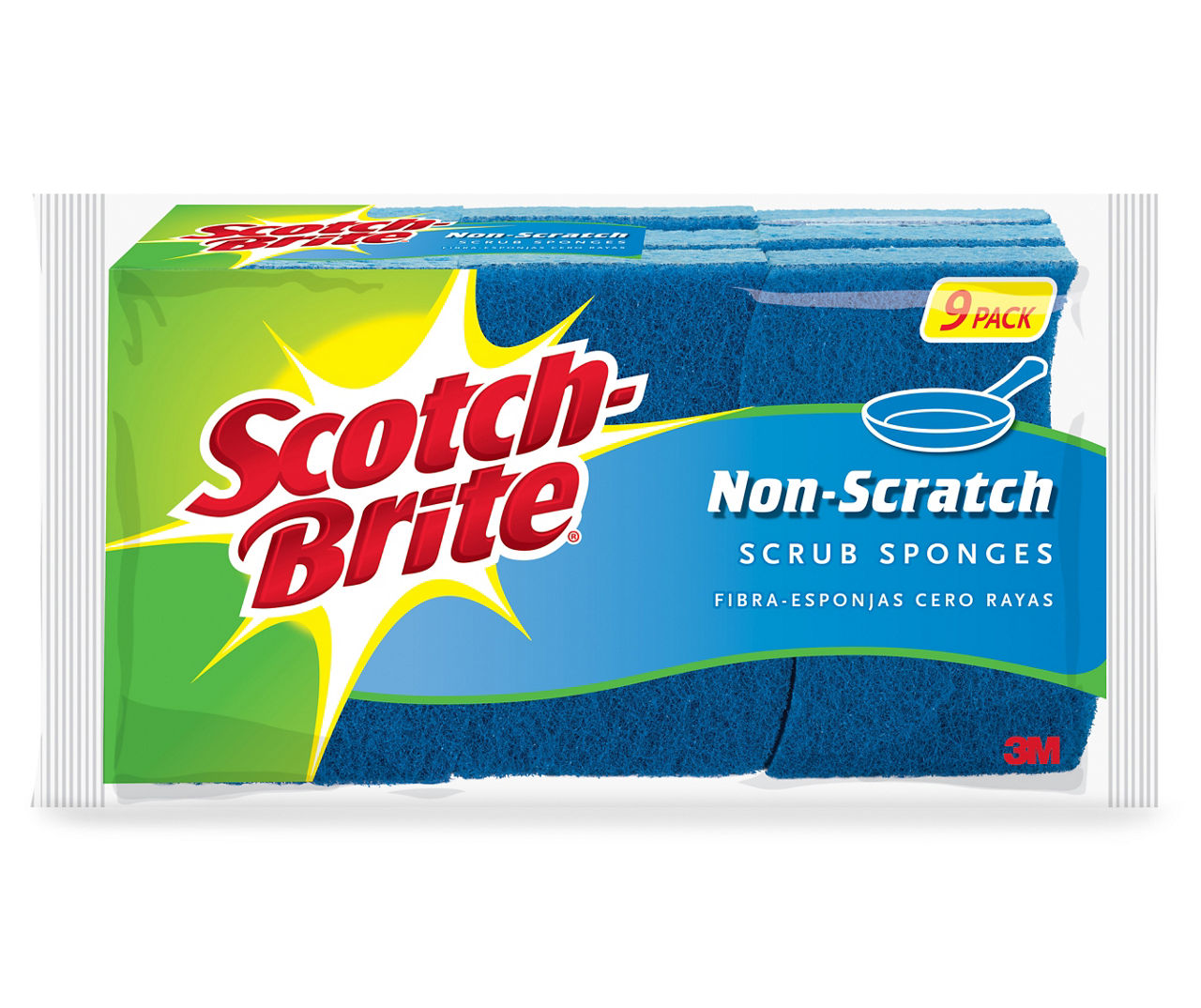 Great Value Non-Scratch Scrub Sponges, 4 Count 