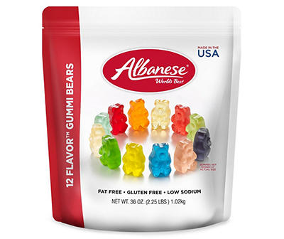 12 Flavor Gummi Bears, 36 Oz.