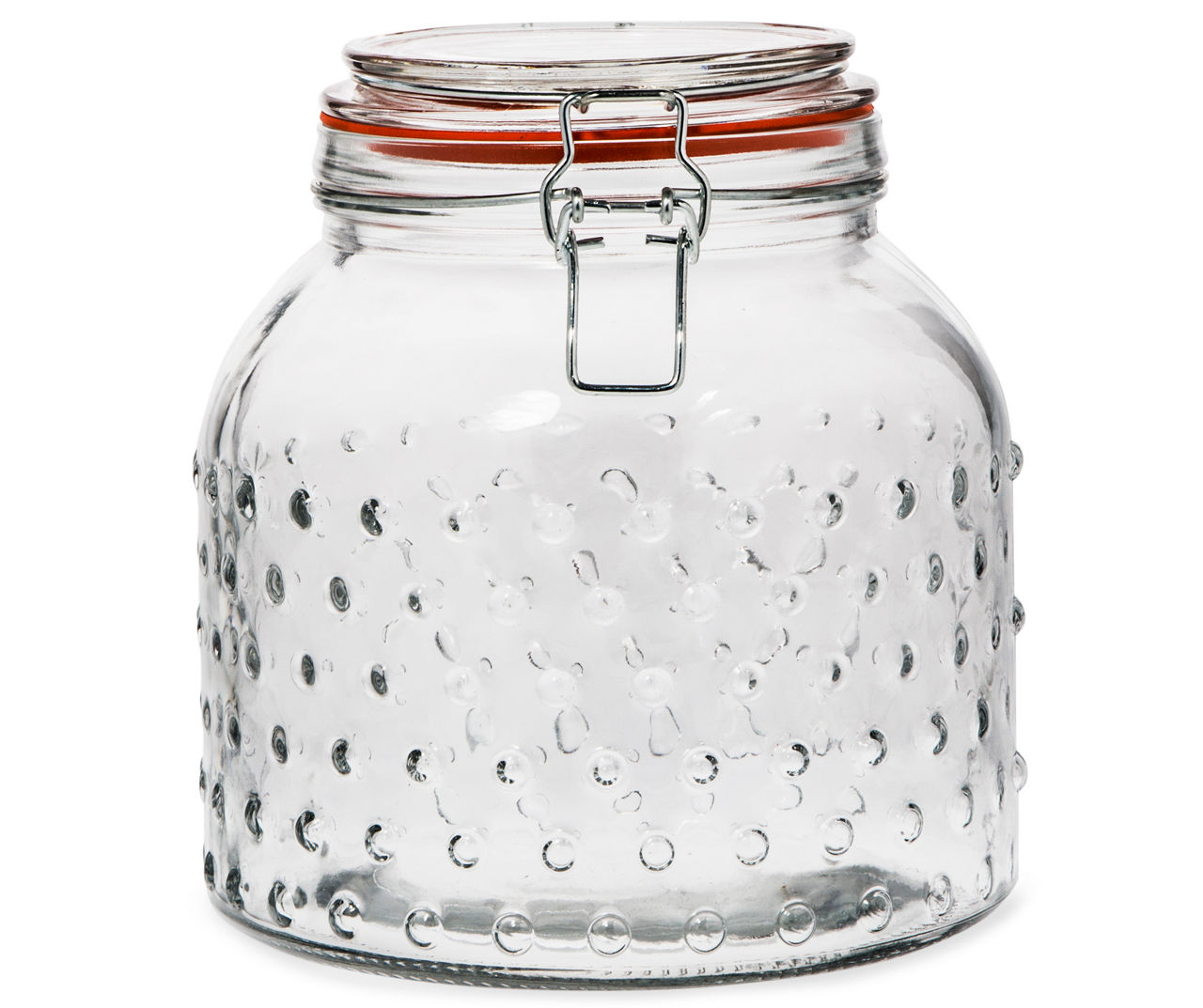Tall Glass Hobnail Jar 13