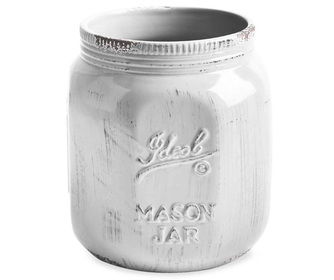 Home Essentials & Beyond 73636 Mason Jar Spoon Rest, White