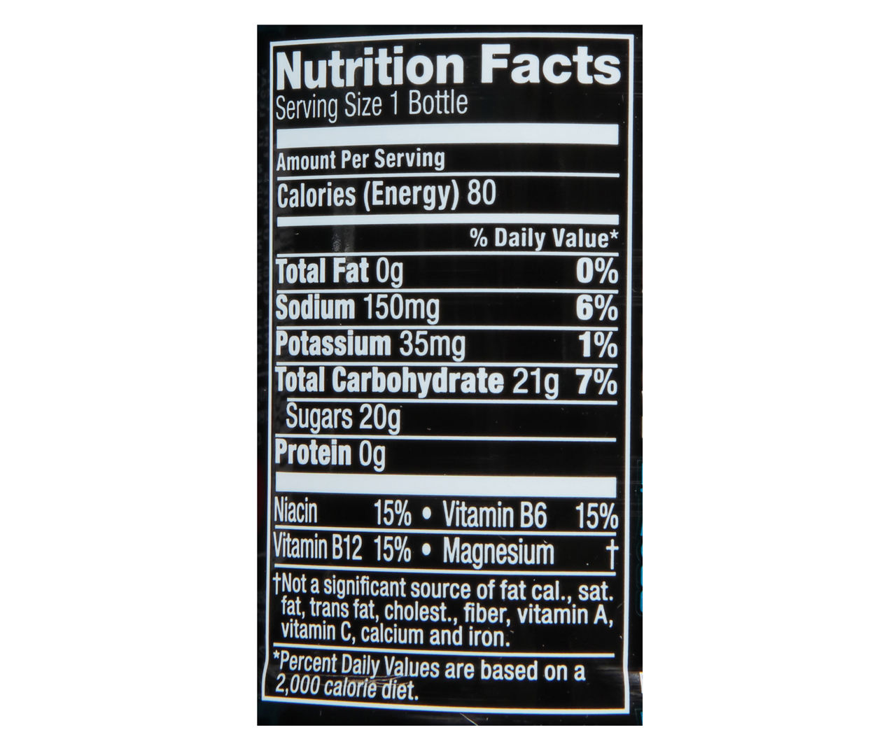 powerade nutrition facts