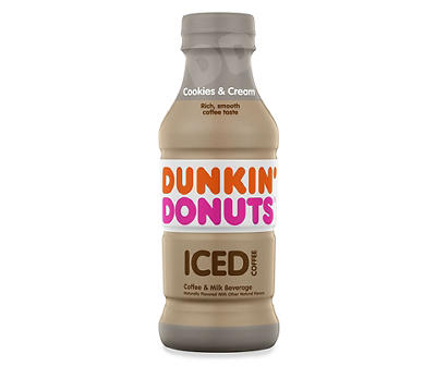 Dunkin' Donuts Cookies & Cream Iced Coffee Bottle, 13.7 fl oz