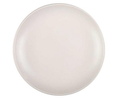 White Matte Round Salad Plate, (8