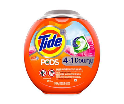 Tide PODS with Downy, Liquid Laundry Detergent Pacs, April Fresh, 54 count
