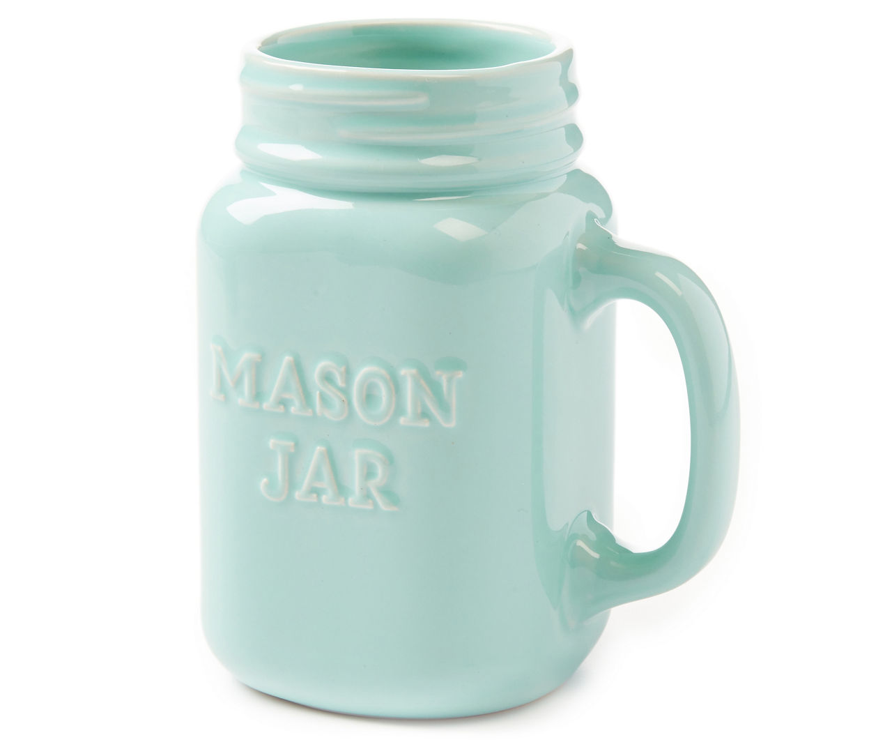 Set of 4 Libbey Glass Halloween Green 16oz Handled Mason Jar Mugs 