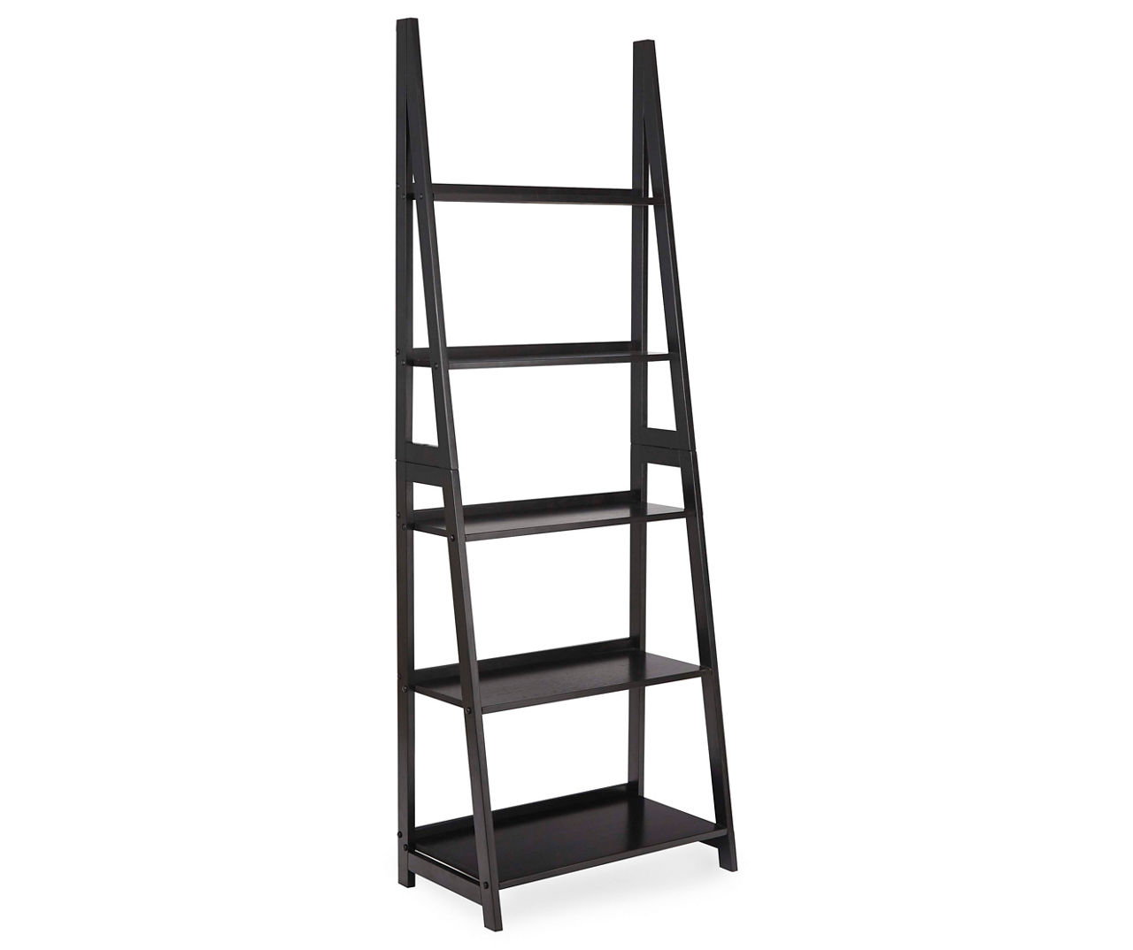 Stratford Black 5-Shelf Ladder Bookcase