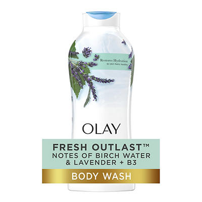 Olay Fresh Outlast Body Wash, Notes Of Birch Water & Lavender, 22 fl oz