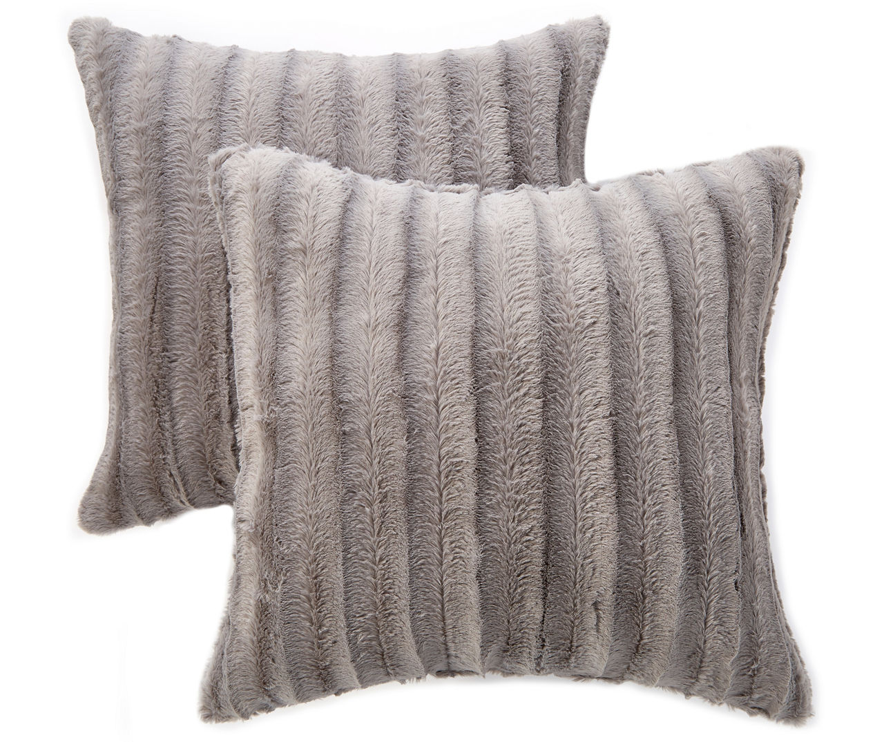 Gray Faux Fur Throw Pillows, 2Pack Big Lots