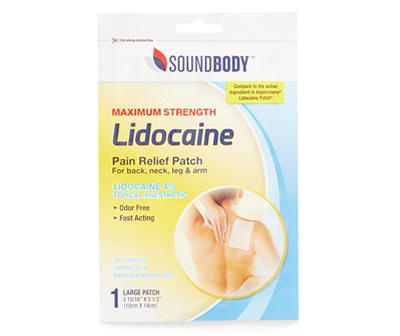 Maximum Strength Lidocaine Pain Relief Patch for Back, 1-Count