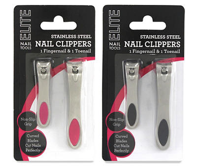 2-Piece Nail Clippers Set - Colors May Vary