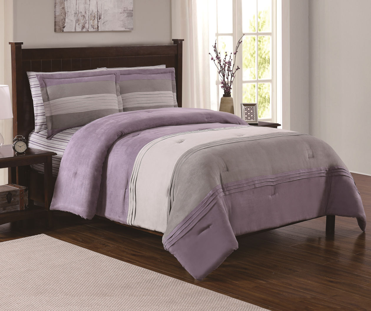 Living Colors Living Colors Serafina Purple 7-Piece Comforter Sets ...