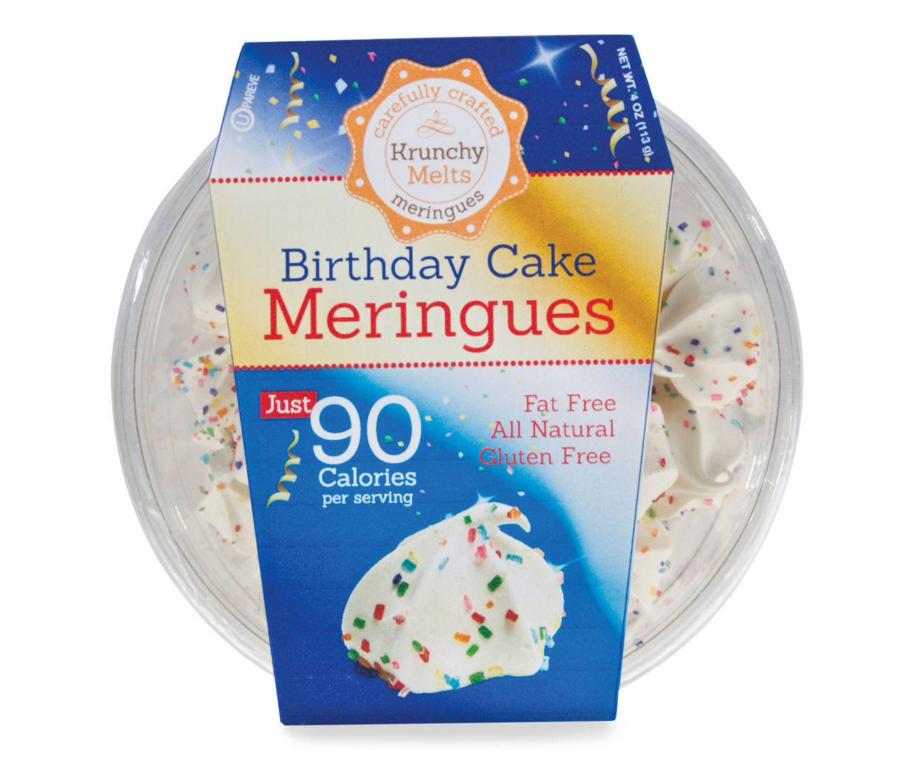 Krunchy Melts Birthday Cake Meringue Cookie, 4 Oz. Big Lots