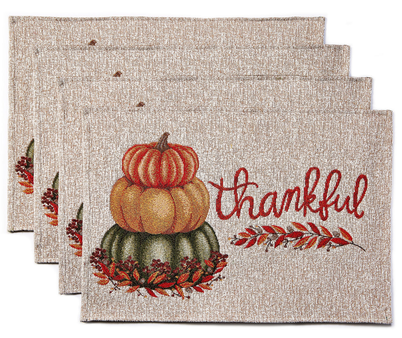 Stacked Pumpkin Placemats, 4-Pack | Big Lots