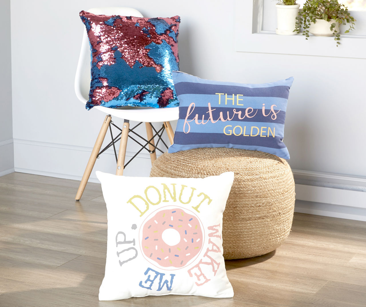 Donut Wake Me Up Throw Pillow