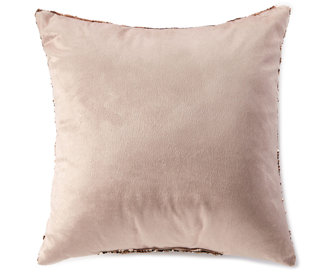 Rose Gold Mermaid Sequin Throw Pillow
