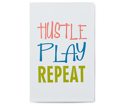 "Hustle, Play, Repeat" Box Wall Plaque