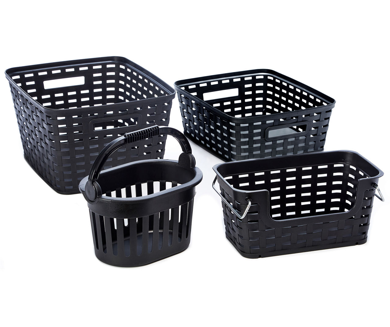 Jet Black Wicker Baskets Big Lots