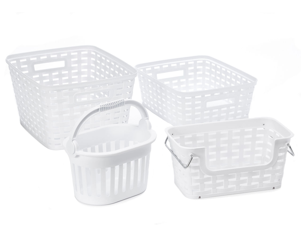Bright White Wicker Baskets Big Lots